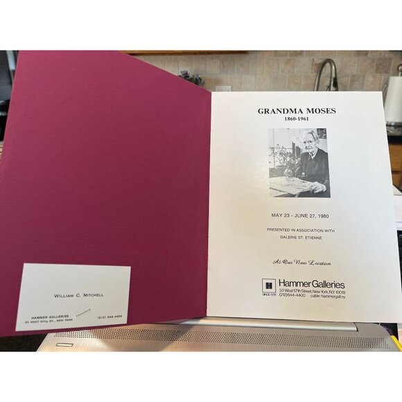 Vtg 1980 GRANDMA MOSES 1860-1961 Hammer Galleries Art Exhibit Catalogue May 1980 - Picture 2 of 4